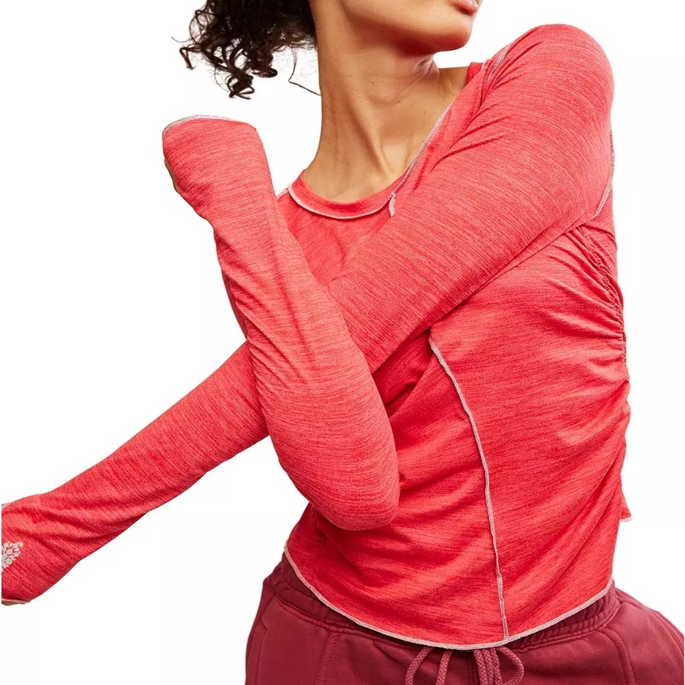 NWT FP Movement Right On Run Long Sleeve Layer |  XS/M | Winterberry - Picture 4 of 8